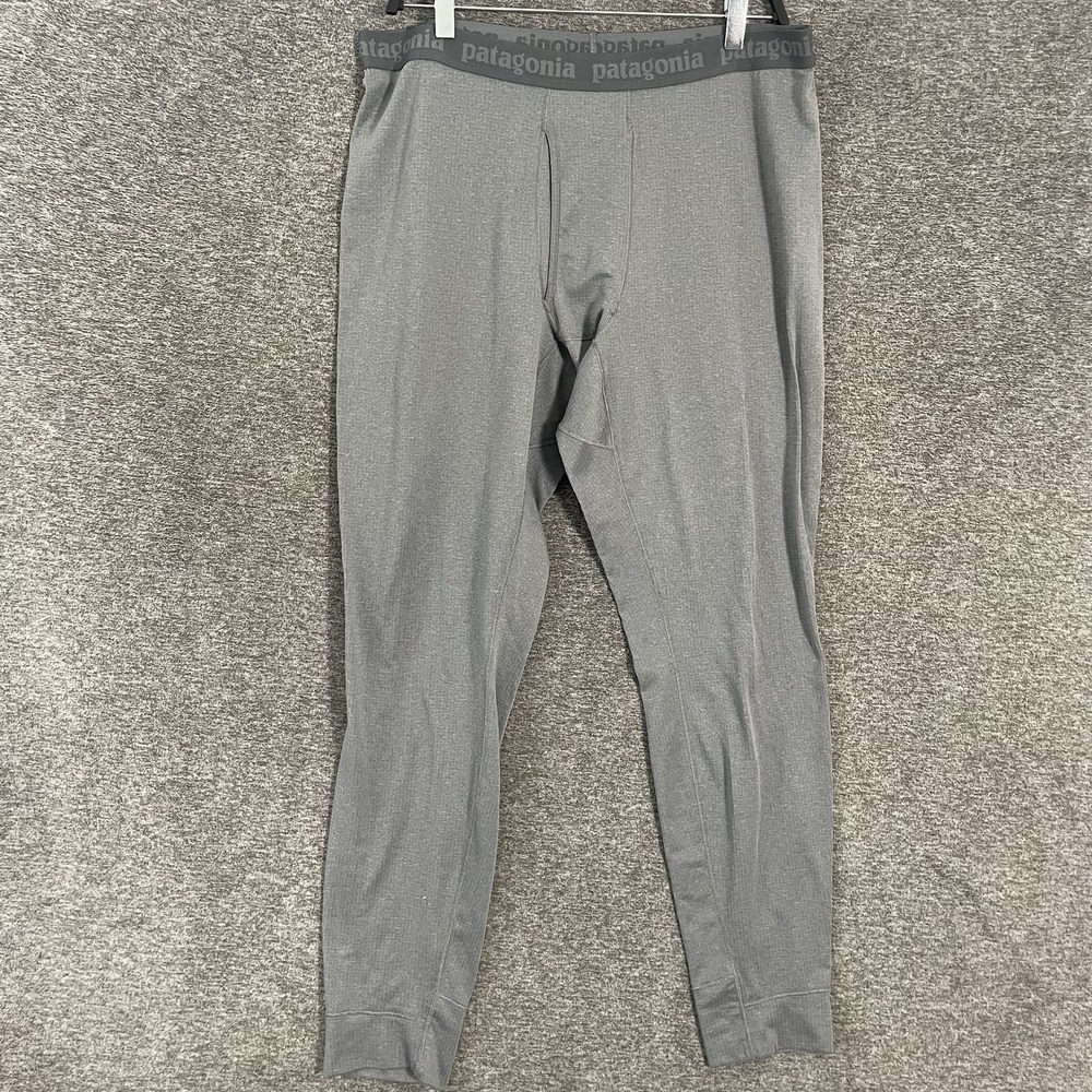 Patagonia Thermal Pants Mens XL Gray Capilene Midweight Polartec Base Layer